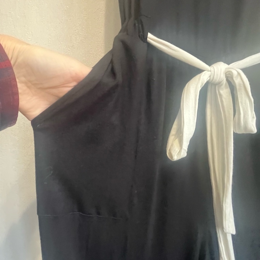 Soma Weekend Wide Leg Black Belted Jumpsuit Sz XL Loungewear - Picture 2 of 15